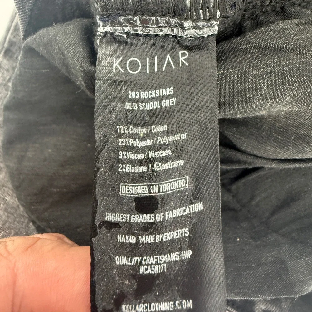 Kollar 203 Rockstars Old School Grey Acid Wash Skinny Jeans Mens 32 Distressed